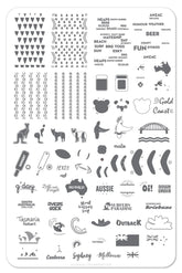 Land Down Under (CjS LC-28)  - Clear Jelly Stamping Plate